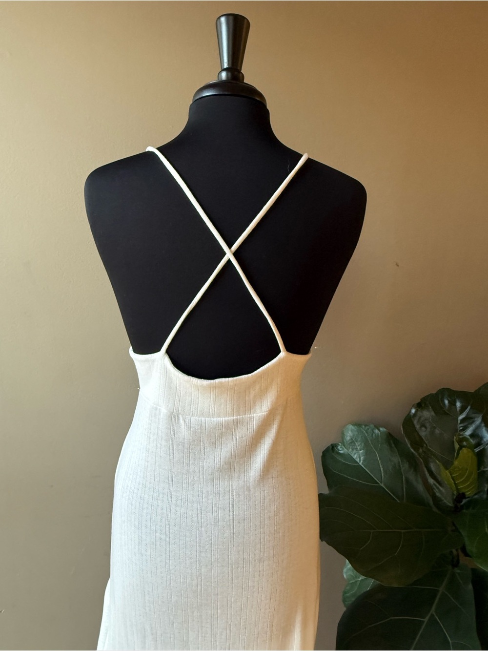 Go Couture Ivory High-Low Ruffle Slip Dress - Picture 3 of 7
